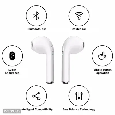 I7S TWS Bluetooth Earphone Dual Wireless headset Bluetooth headset Wireless Stereo Earphones Bluetooth Earbuds with mic with Charging Case (White, In The Ear)-thumb3