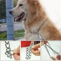 DOSAN Dog Chain choke collar medium 10NO. , Chrome plated-thumb3
