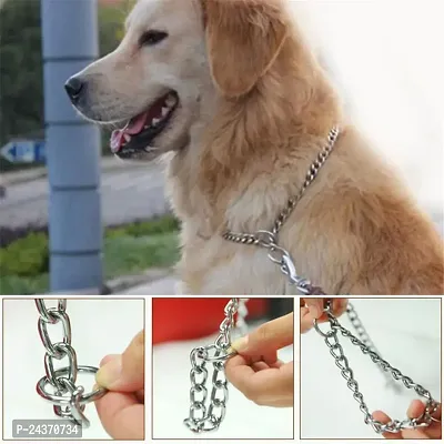DOSAN Dog Chain choke collar medium 10NO. , Chrome plated-thumb4