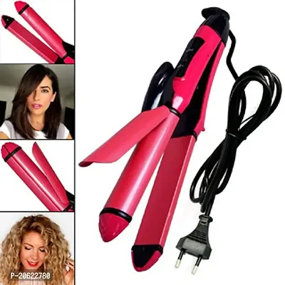 2 in 1 Essential Pink Combo Beauty Set Hair Straightener and Curler for Women Hair Straightener-thumb5