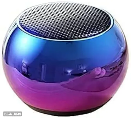Mini Speaker  Colorful Wireless Bluetooth Speaker Mini Electroplating Round Steel Speaker (Random from 4 Colour)-thumb0