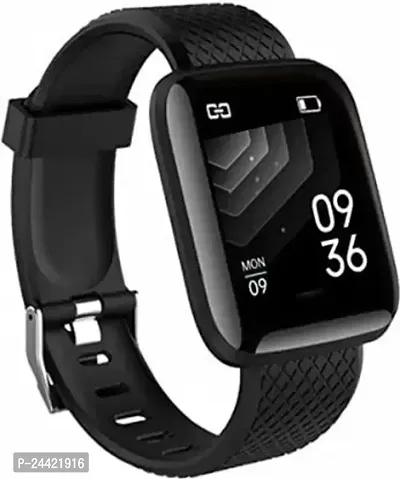 ID 116 New SMART WATCH 2023 latest version  Full Touch Screen Bluetooth Smartwatch with Body Temperature, Heart Rate  Oxygen Monitor Compatible with All 3G/4G/5G Android  iOS//-thumb0