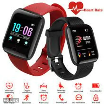 ID 116 New SMART WATCH 2023 latest version  Full Touch Screen Bluetooth Smartwatch with Body Temperature, Heart Rate  Oxygen Monitor Compatible with All 3G/4G/5G Android-thumb0