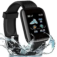 ID 116 New SMART WATCH 2023 latest version  Full Touch Screen Bluetooth Smartwatch with Body Temperature, Heart Rate  Oxygen Monitor Compatible with All 3G/4G/5G Android  iOS#-thumb1