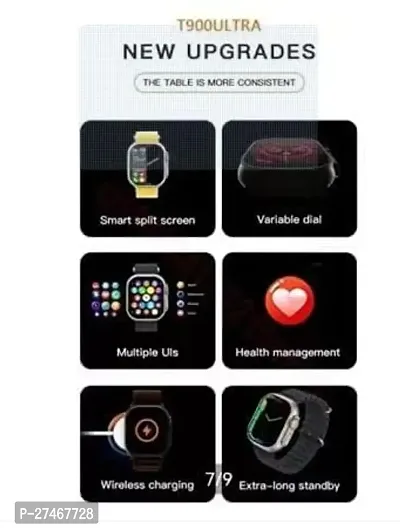 T-800 Smartwatch  (Black Strap, FREE)-thumb3