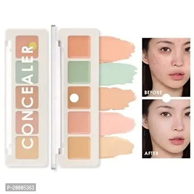 HDA ZONE Concealer Palette 5-Colour Multi-Purpose Concealer for Non-Perfect, Highly Adhesive, Moisturising Corrector for Dark Circles, Blemishes and Freckles-thumb2