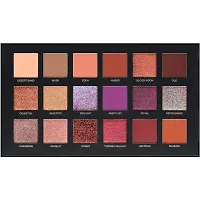 HUDA ZONE Desert Dusk Eyeshadow Palette (18 shades Multicolour) With Kajal In Black-thumb3