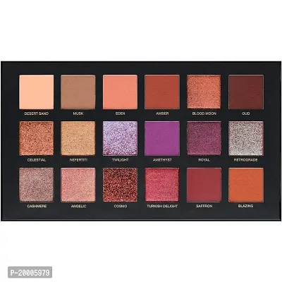 HUDA ZONE Desert Dusk Eyeshadow Palette (18 shades Multicolour) With Kajal In Black-thumb4