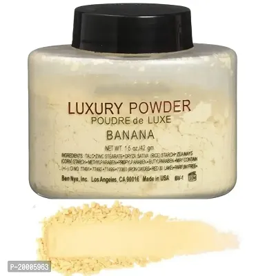 HUDA ZONE Professional Compact Powder Matte Banana Loose Powder Matte Finish Powder For All Types Of Skin