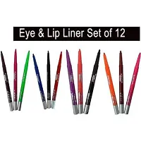 HUDA ZONE Waterproof Professional Lipliner For Girls,Multicolor Matte Finish Pack of 12-thumb1