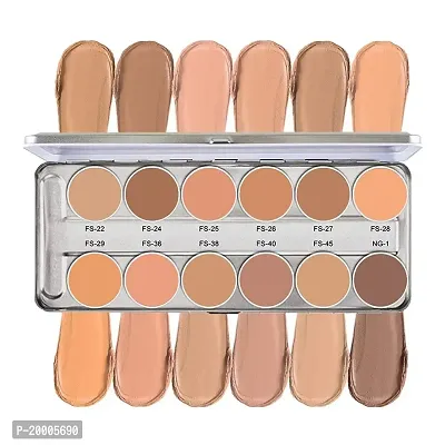 HUDA ZONE HD Professional Multi-Purpose Matte Concealer Color Corrector Palette | Full Coverage,12 Shade-thumb0