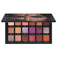 HUDA ZONE Desert Dusk Eyeshadow Palette (18 shades Multicolour) With Kajal In Black-thumb2