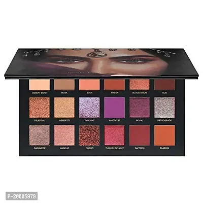 HUDA ZONE Desert Dusk Eyeshadow Palette (18 shades Multicolour) With Kajal In Black-thumb3