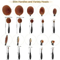 HUDA ZONE Professional Makeup Brush Oval Foundation Concealer Blending Blush Liquid Powder Cosmetics Brushes Tools Set of 10-thumb4