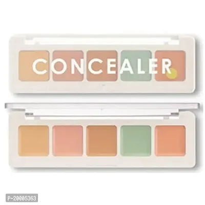 HDA ZONE Concealer Palette 5-Colour Multi-Purpose Concealer for Non-Perfect, Highly Adhesive, Moisturising Corrector for Dark Circles, Blemishes and Freckles