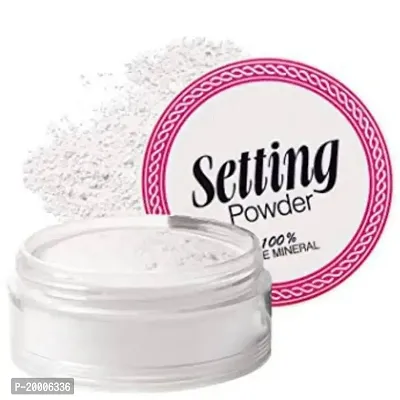 HUDA ZONE Professional Makeup Setting White Loose Powder Matte White Loose Powder Compact (White)-thumb0