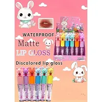 HUDA ZONE Professional Waterproof Matte LIP Gloss Discolored Transparent Color Change Lip Gloss Moisturizing Long Lasting,Pack-of-6-thumb1