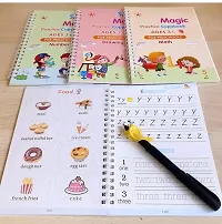 Magic Practice Copybook, Number Tracing Book For Preschoolers With Pen, Magic Calligraphy Copybook Set Practical Reusable Writing Tool Simple Hand Lettering  (Hardcover, Generic)-thumb4