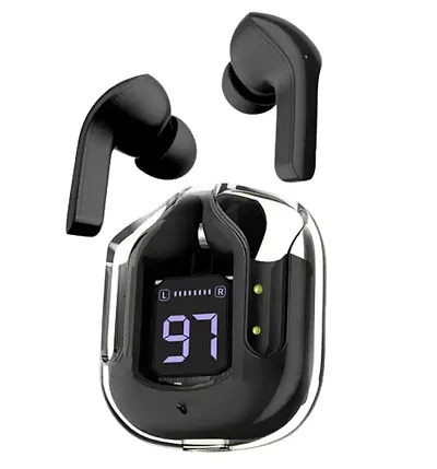 ULTRAPODS TWS Bluetooth Earbud with All Features, Super Stylish Compact Size Earbud for Android  iOS Headset (Black), Built-in Mic, Earbud case with Beautifull inbuild LED Light, Show Battery