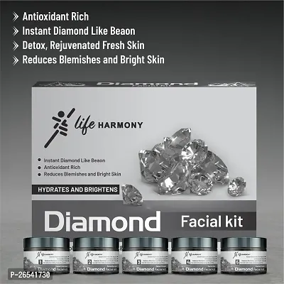 Diamond Facial Kit For Fairness, Whiting, Skin, Instant Glow Skin 250 Gm(Set Of 5) For Men and Women