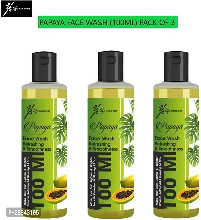 Life Harmony Papaya Face wash-100ML PACK OF 3 for All Skin Type