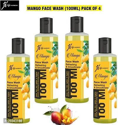 Life Harmony mango Face wash 100 ML pack of 4 for All Skin Type-thumb0