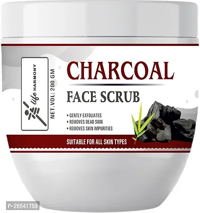 Charcoal Scrub-200Gm For Men and Women-thumb0