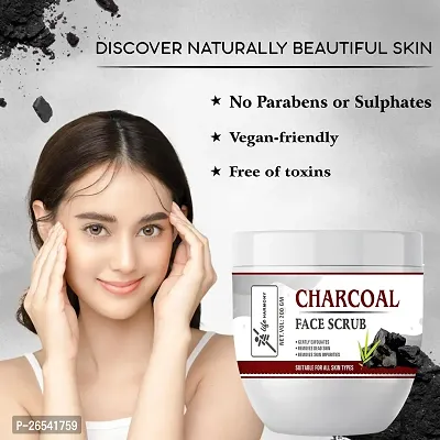 Charcoal Scrub-200Gm For Men and Women-thumb2