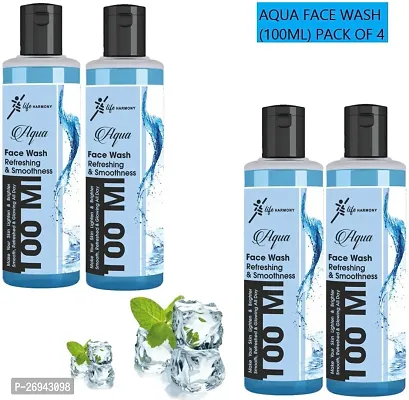 Life Harmony Aqua Face wash 100 ML pack of 4 for All Skin Type