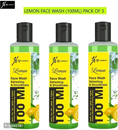 Life Harmony Lemon Face wash 100 ML pack of 3 for All Skin Type