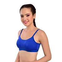 Stylish Multicoloured Cotton Blend Solid Sports Bras For Women Pack Of 3-thumb2