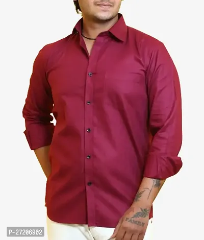 Trendy maroon shirt for men-thumb0