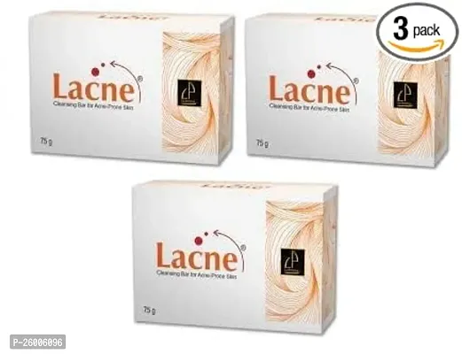 Lacne Cleansing Bar For Acne-Prone Skin- 75 Grams Each, Pack Of 3