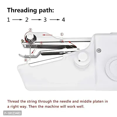 Home Tailoring, Hand Machine | Mini MACHINE | White Hand Machine Pack of 1-thumb4