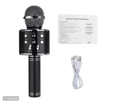 NEW  Advance Handheld Wireless Singing Mike Multi-function Bluetooth Karaoke Mic with Microphone Speaker For All Smart Phones-thumb0