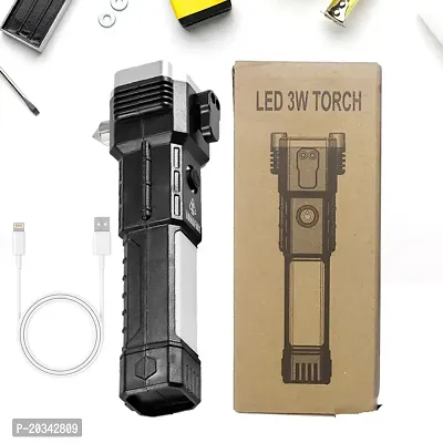 LED 3W Torch Multi-Function Emergency Escape Tool 5 hrs Flood Lamp Emergency Light PACK OF 1-thumb3