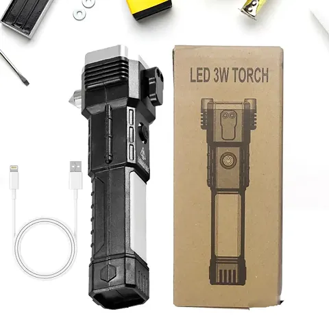 Smart TORCH with emergency glass breaker tool,