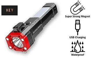 Torch LED Flashlight Long Distance Beam Range with Power Bank PACK OF 1-thumb3