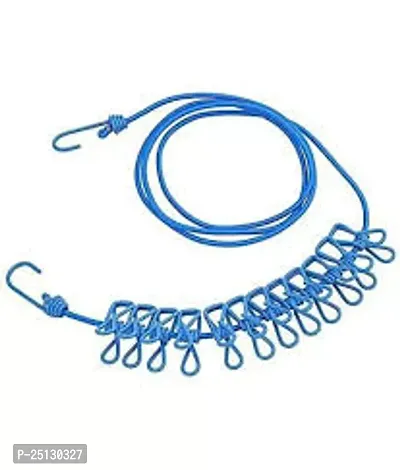 Cloth Hanging 12 Clips Cloth Rope Wire Ideal for Drying Clothes Home Outdoor - Multicolor__8-thumb0
