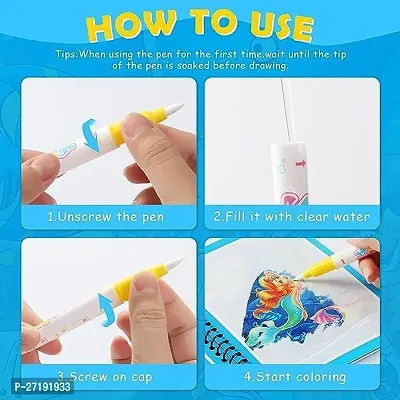 Reusable Magic Water Painting Book with Magic Doodle Pen for Kids PACK OF 1-thumb4