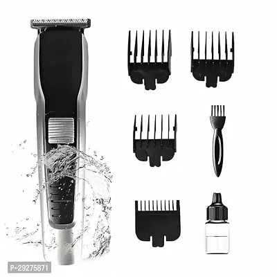 AT-538 Rechargeable Hair Beard Trimmer for Men Trendy Styler Trimmer Stainless Steel Sharp Blade Beard Shaver PACK OF 1-thumb0