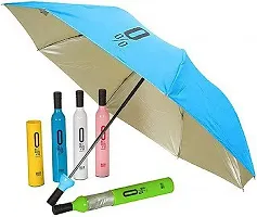 Stylish Umbrella Folding Plastic Wine Bottle Deco Umbrella Multicolor#(pack of 1)-thumb3