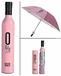 Bottle Shape Mini Compact Foldable Umbrella with Bottle Shaped Case  Manuual (pack of 1)-thumb2