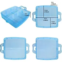 18 Grid 3 Layer Plastic Box Storage Organizer Use For Multipurpose(Blue)-thumb1