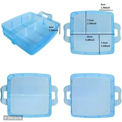 18 Grid 3 Layer Plastic Box Storage Organizer Use For Multipurpose(Blue)-thumb2