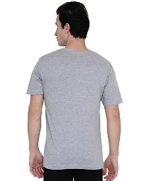 Grey Heather Pure Cotton Solid T-shirt-thumb1