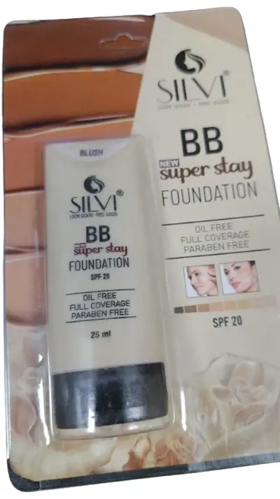 Silvi (Blush) BB Super Stay Foundation SPF 20 Oil Free Full Coverage Paraben Free 25ml