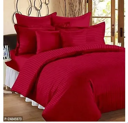 Comfortable Cotton Solid King Bedsheet with Pillow Covers