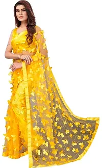 Women New Stylish Net Butterfly Saree-thumb1