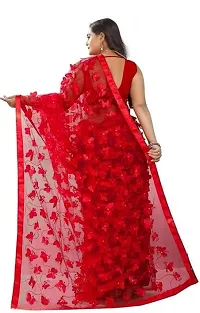 Classic Supernet Saree with Blouse piece For Women-thumb3